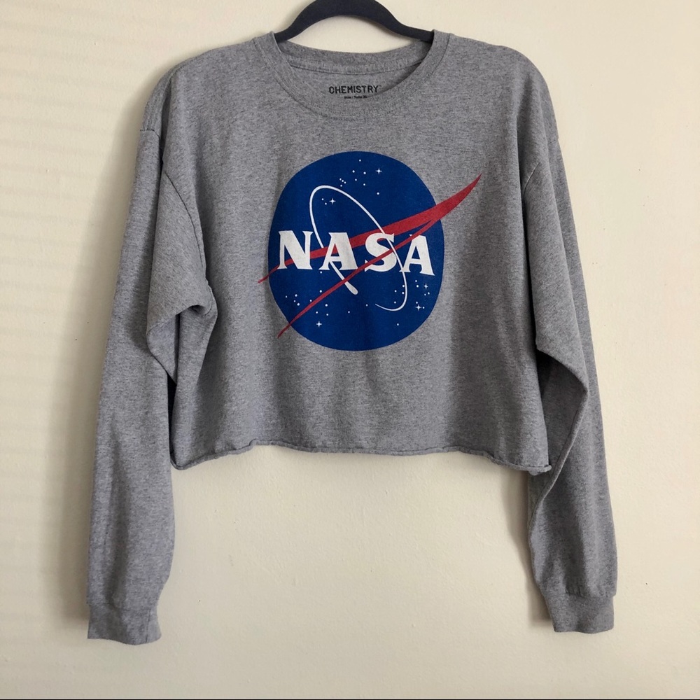 NASA Longsleeve Crop Top